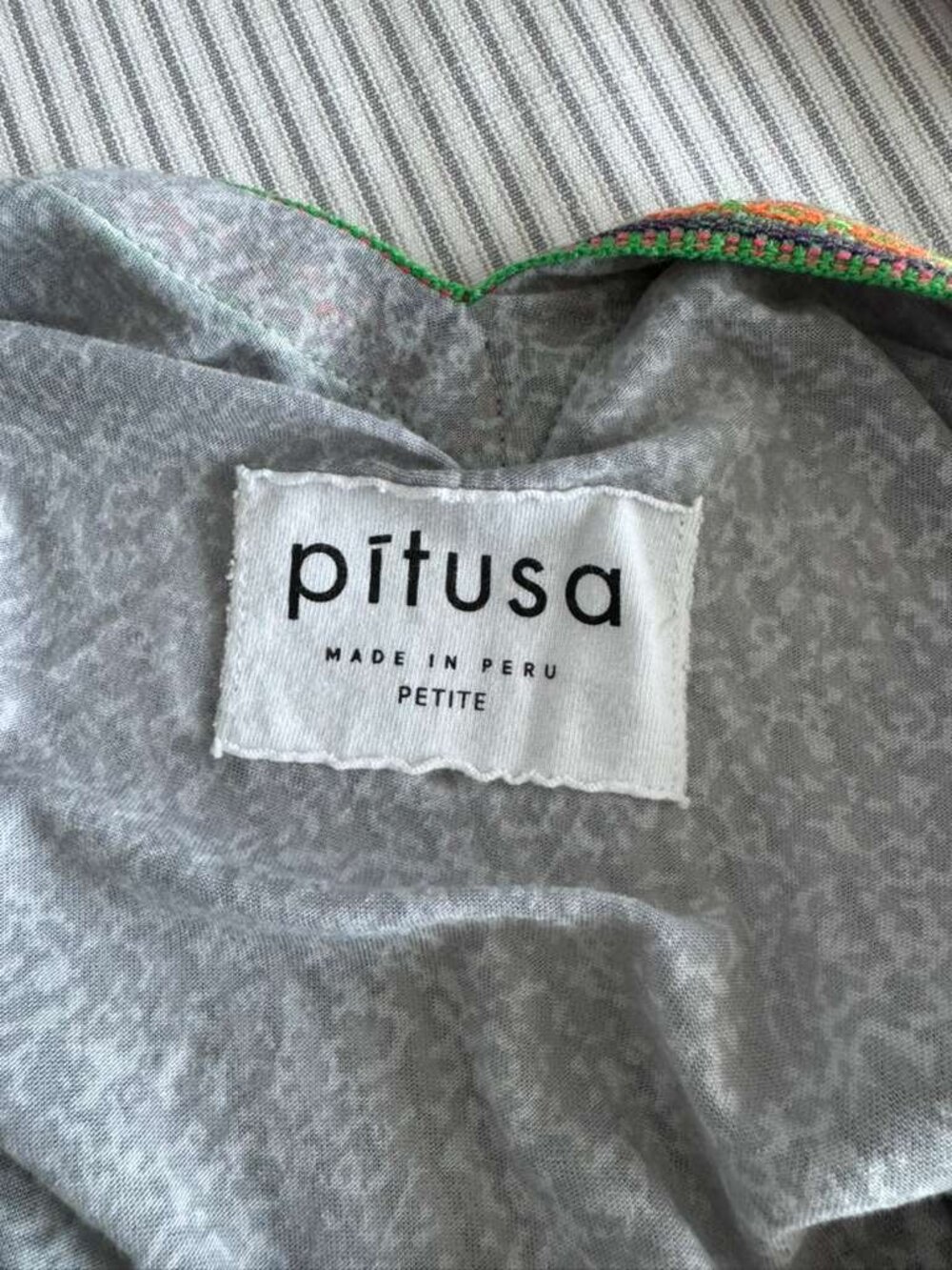 Pitusa V‑Back Cotton Blend Cover‑Up – Black OS - Picture 6 of 6